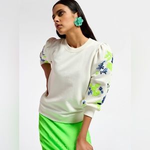 NWT Essentiel Antwerp Cotton Sequined Sweatshirt